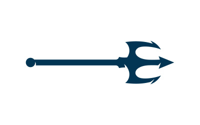 Trident vector logo icono ilustración signo símbolo V6