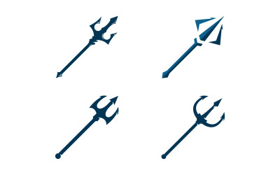 Trident vector logo pictogram illustratie teken symbool V13