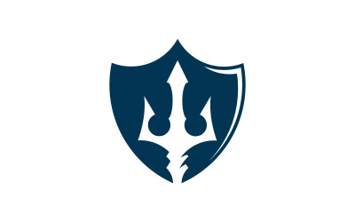 Trident vector logo pictogram illustratie teken symbool V4