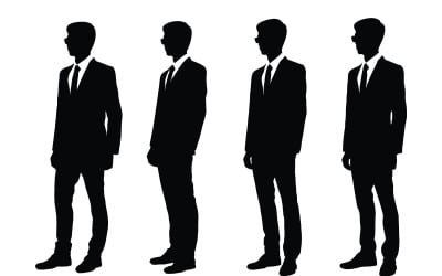 Male lawyer wearing suits and standing