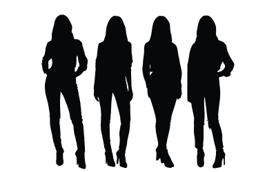 Moda bezler vektör giyen kız modeli