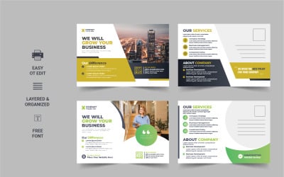 Modern Postcard Template or business eddm postcard template design