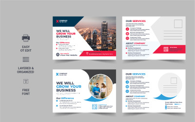 Modern Postcard Template or business eddm postcard template