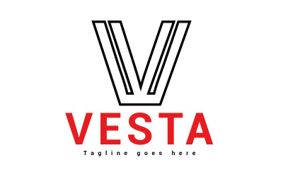 Diseño de logotipo creativo letra V