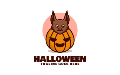 Logotipo de dibujos animados de la mascota de Halloween 1