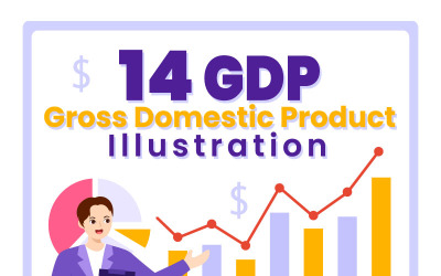 14 PIB o Producto Interno Bruto Ilustración