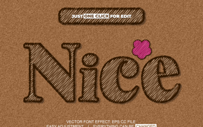 Yarn Style Vector Text Effect Editable Vol 2