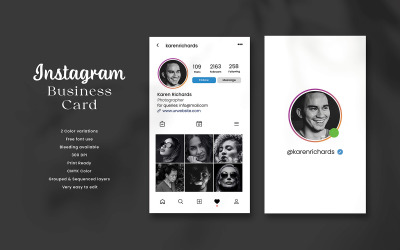 Carte de visite de style Instagram