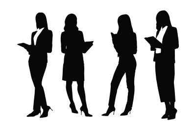 Ensemble de silhouette d&amp;#39;avocat et de conseiller