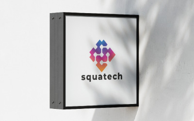 Modelo de logotipo Square Tech Pro