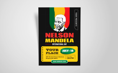 Nelson Mandela Dag Folder Sjabloon