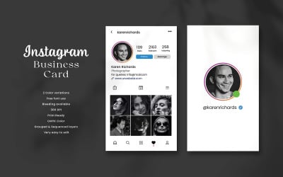 Визитная карточка в стиле Instagram