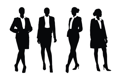 Vrouwelijke advocaat silhouet collectie