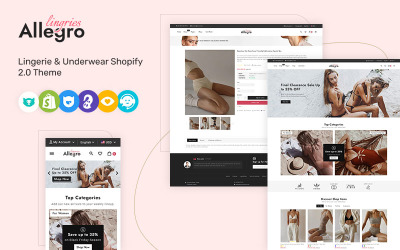 Allegro – Fehérnemű és fehérnemű Shopify 2.0 téma