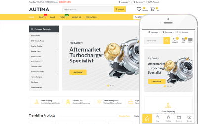 Autima - Tema de WordPress WooCommerce para accesorios de automóviles Tema WooCommerce