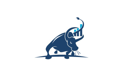 Bull Business logotyp malldesign