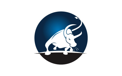 Marchio di progettazione del modello di logo aziendale del toro