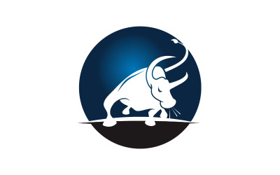 Marque de conception de modèle de logo d&amp;#39;entreprise Bull