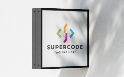 Modello di logo Super Code Letter S Pro
