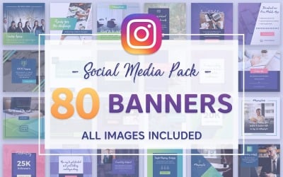 80 plantillas de banners de Instagram