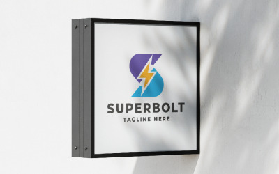 Шаблон логотипа Super Bolt Letter S Pro