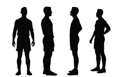 Beach lifeguard man silhouette vector
