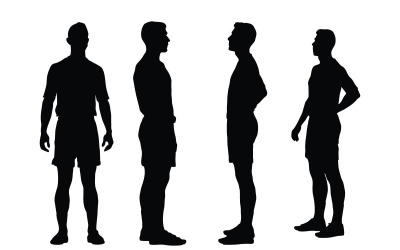 Strand badmeester man silhouet vector