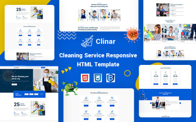 Clinar - Websitesjabloon voor onderhoud en schoonmaakservice