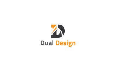 Dubbel designlogotypmall
