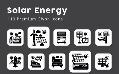 Güneş Enerjisi Eşsiz Kabartma Simgeleri