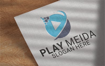 Play Media Business Vector Logo Design Template