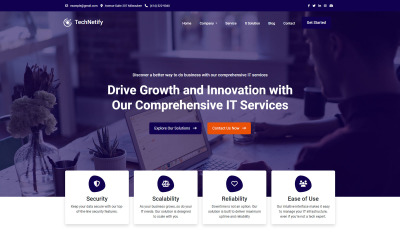 TechNetify - IT 解决方案和多用途 HTML5 模板