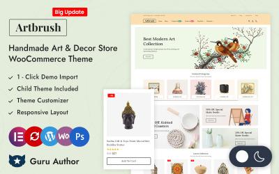 Artbrush - Handgemaakte kunst, schilderkunst en decoratie Winkel Elementor WooCommerce Responsive Theme