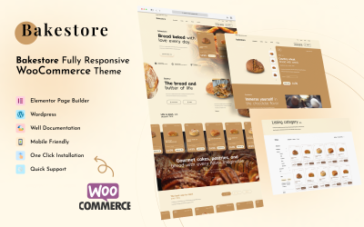 Bake Store - тема WordPress для продуктовой пекарни Woocomerce