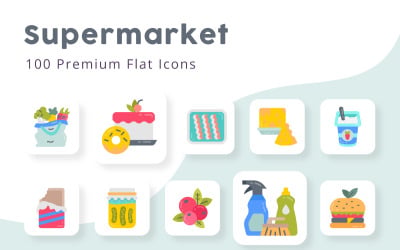 超市独特的平面图标