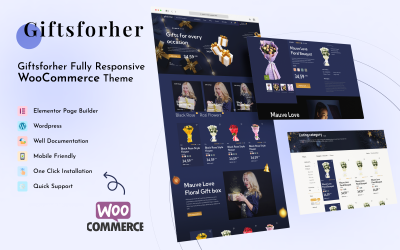 Giftsforher - Thème WooCommerce Elementor pour magasin polyvalent