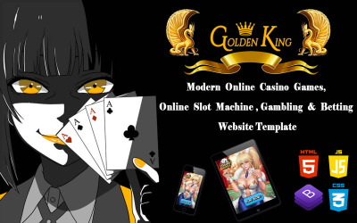 Golden King: juegos de casino en línea modernos, máquinas tragamonedas en línea, plantilla de sitio web de apuestas de juego