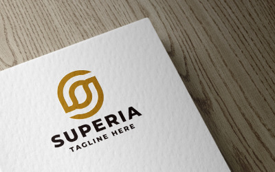 Modello di logo Superia lettera S Pro