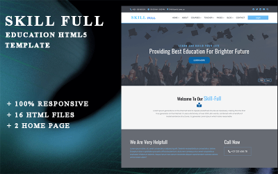 Modelo HTML5 de educação completa de habilidades