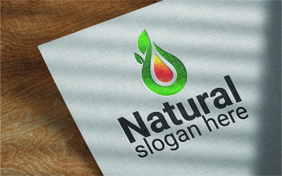 Natural Oil Business Vector Logo Design Template