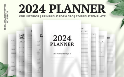 2024 Planner Kdp Interior Шаблон для редагування