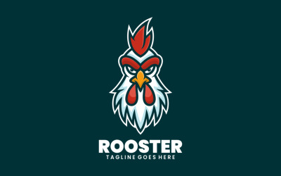 Proste logo maskotki koguta 2