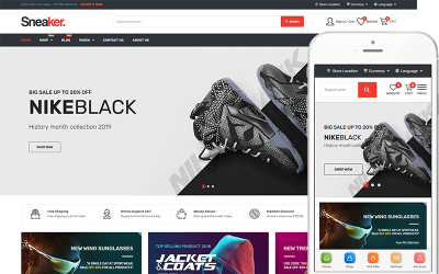 Sneaker – Téma pro boty, Sneaker Stores Téma WooCommerce