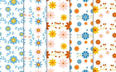 Blommönster och bakgrund bunt