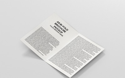 Brochure - Mockup di brochure a doppia piegatura A5 10