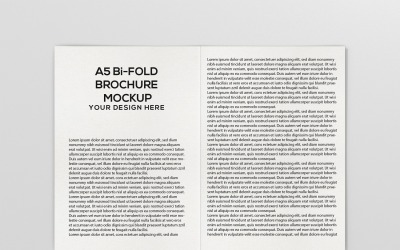 Brochure - Mockup di brochure a doppia piegatura A5 11