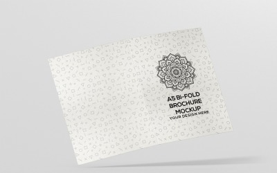 Brochure - Mockup di brochure a doppia piegatura A5 6