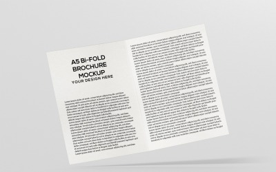 Brochure - Mockup di brochure a doppia piegatura A5 9