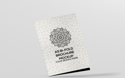 Brochure - Mockup di brochure a due pieghe A5 3