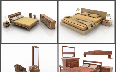 Modelos de muebles de dormitorio 3d